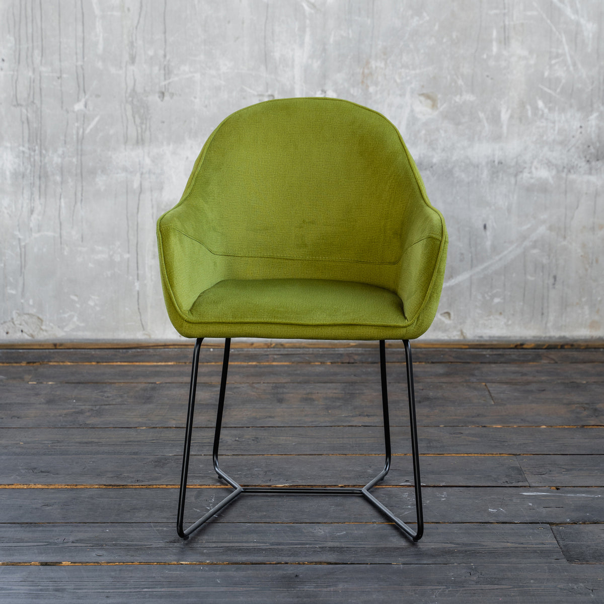 B-Ware KAWOLA Esszimmerstuhl ZINA Stoff grün