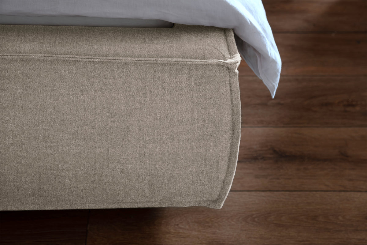 KAWOLA Bett CARLO Polsterbett Stoff taupe