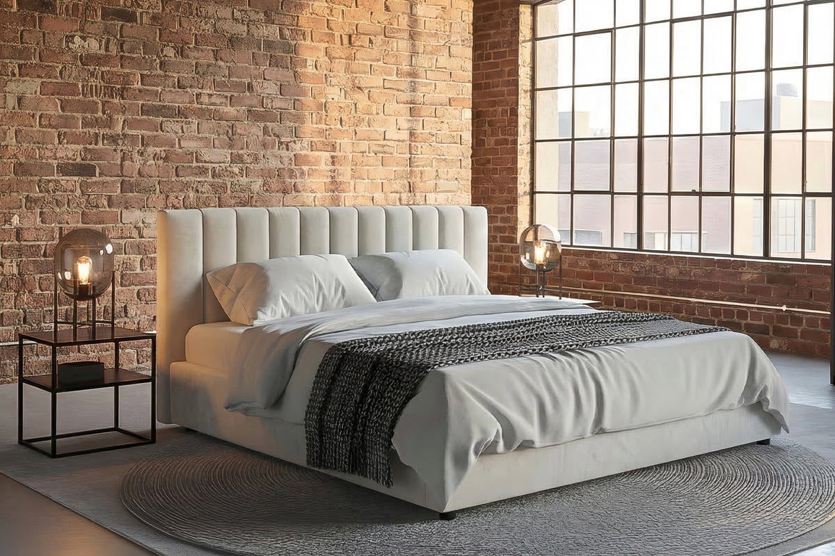 KAWOLA Bett CATTURA Polsterbett Velvet creme