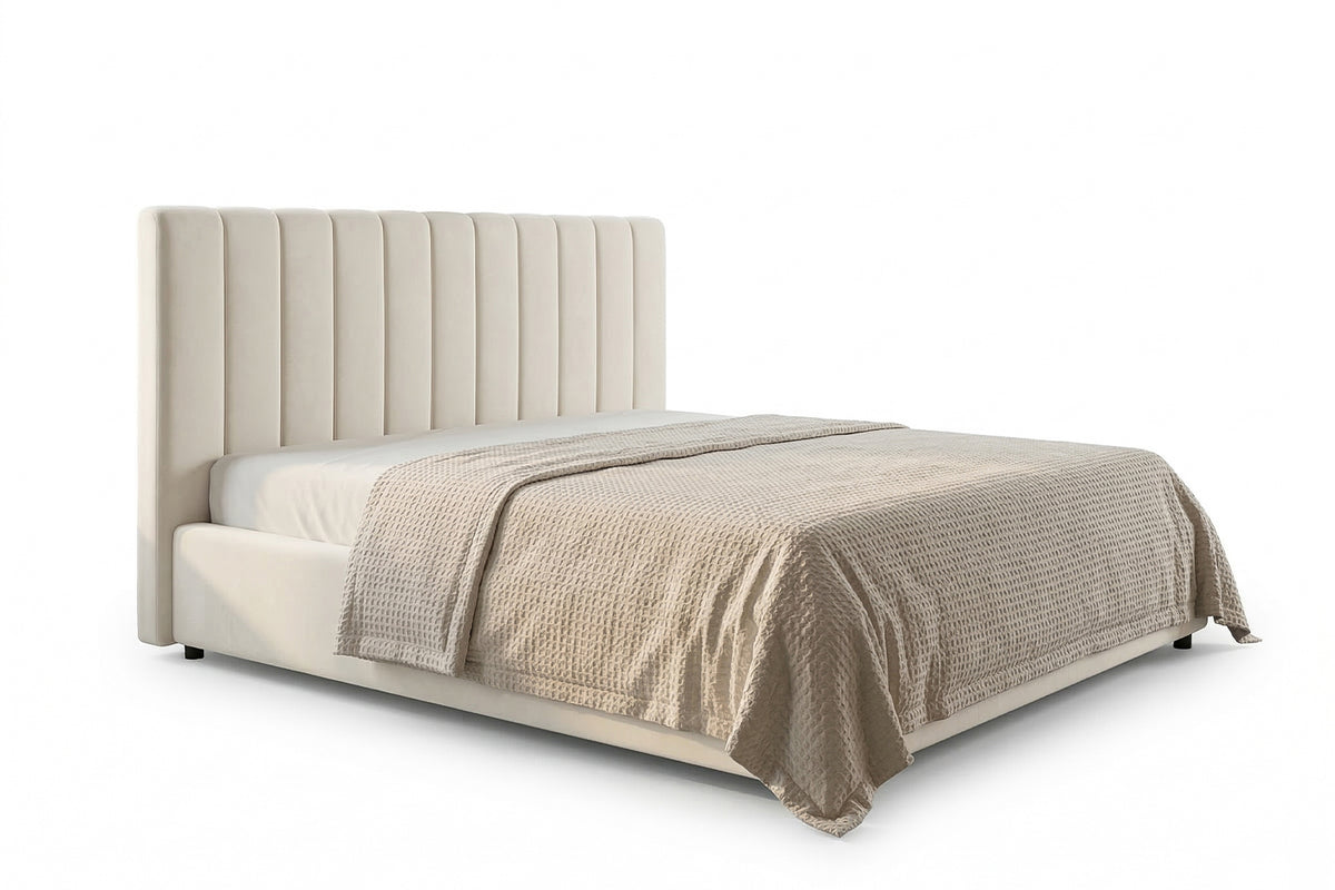 KAWOLA Bett CATTURA Polsterbett Velvet creme