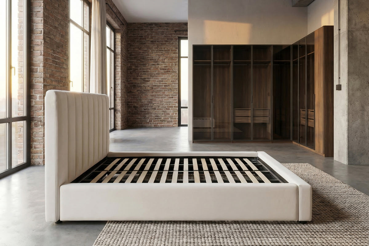 KAWOLA Bett CATTURA Polsterbett Velvet creme