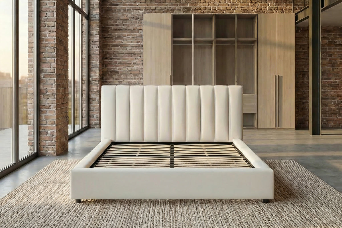 KAWOLA Bett CATTURA Polsterbett Velvet creme
