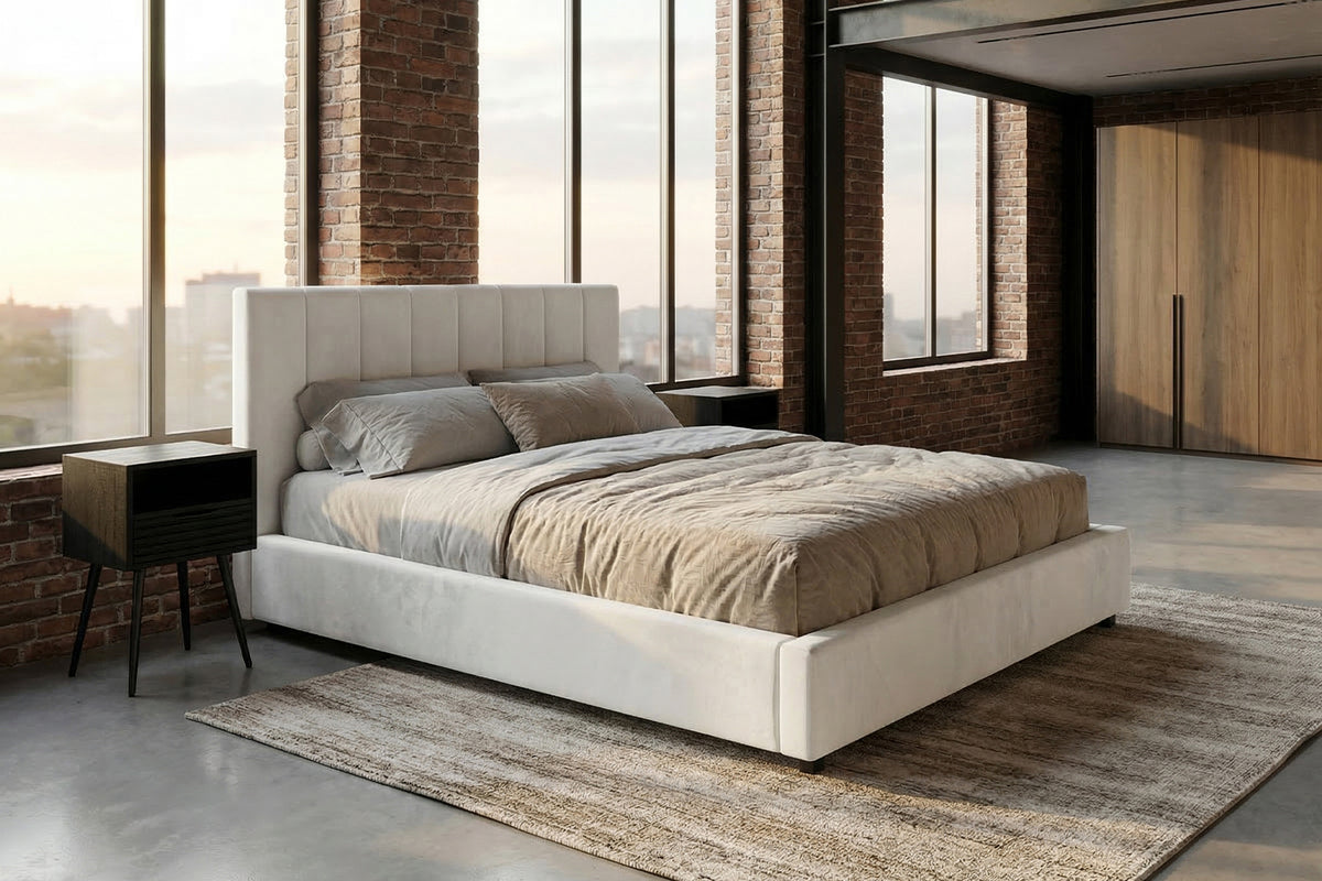 KAWOLA Bett CATTURA Polsterbett Velvet creme
