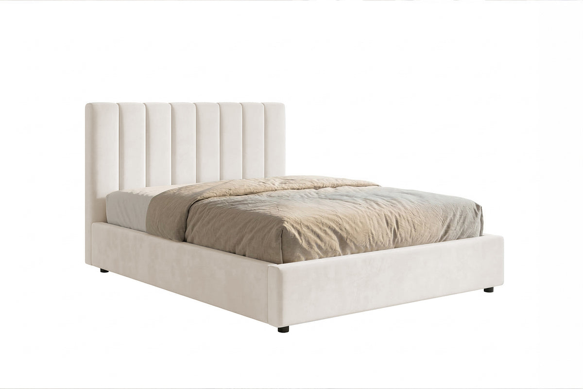 KAWOLA Bett CATTURA Polsterbett Velvet creme