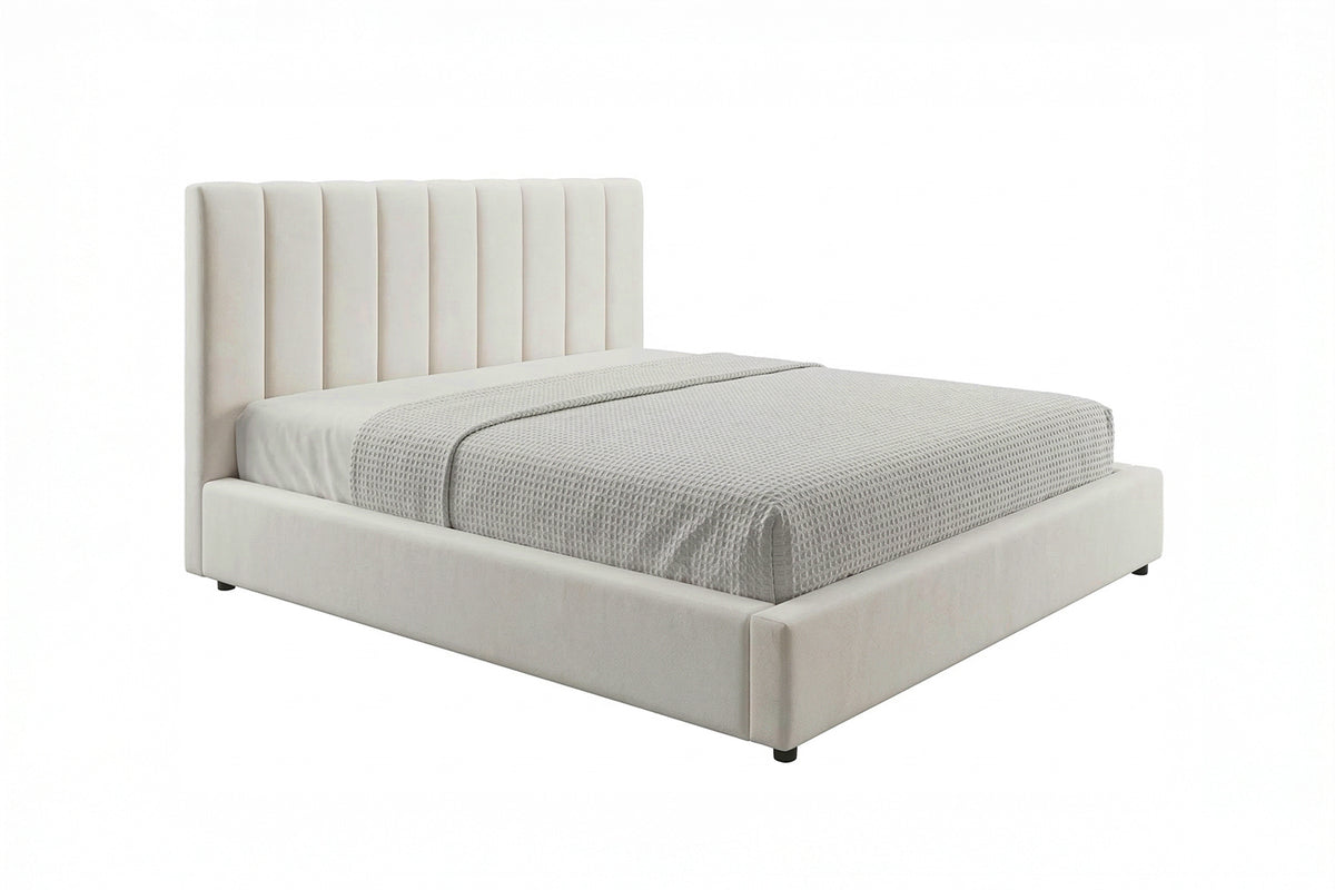 KAWOLA Bett CATTURA Polsterbett Velvet creme