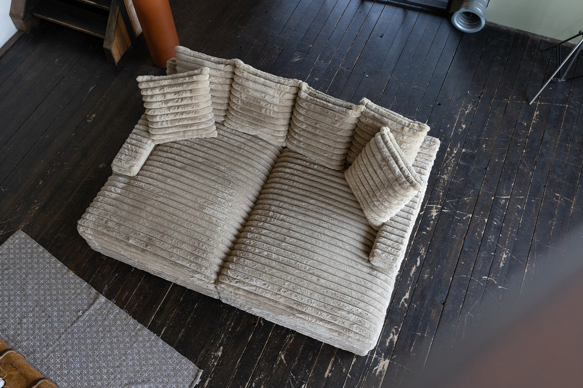 KAWOLA Big Sofa CADY Megacord taupe