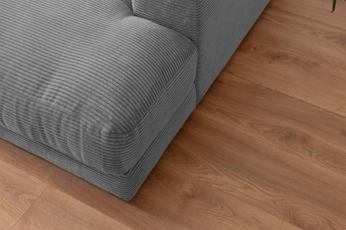 KAWOLA Big Sofa MADELINE Cord grau