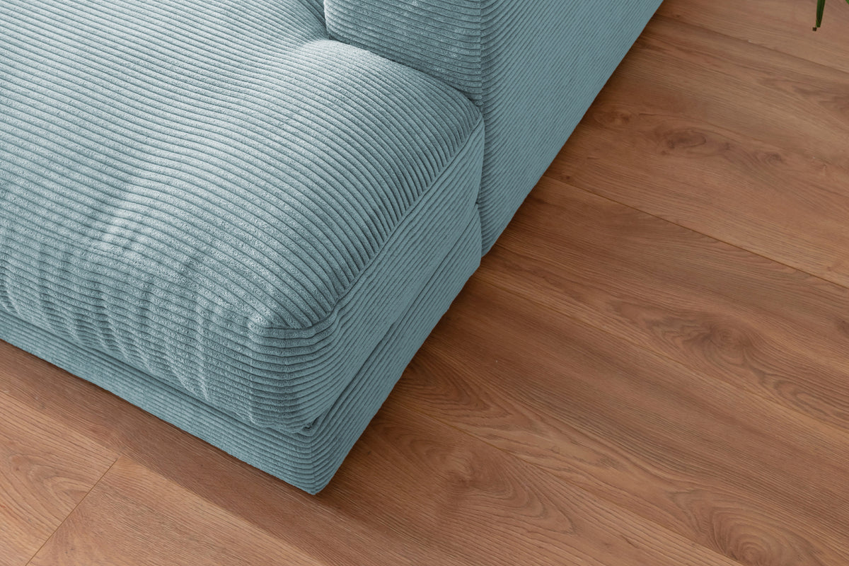 KAWOLA Big Sofa MADELINE Cord hellblau