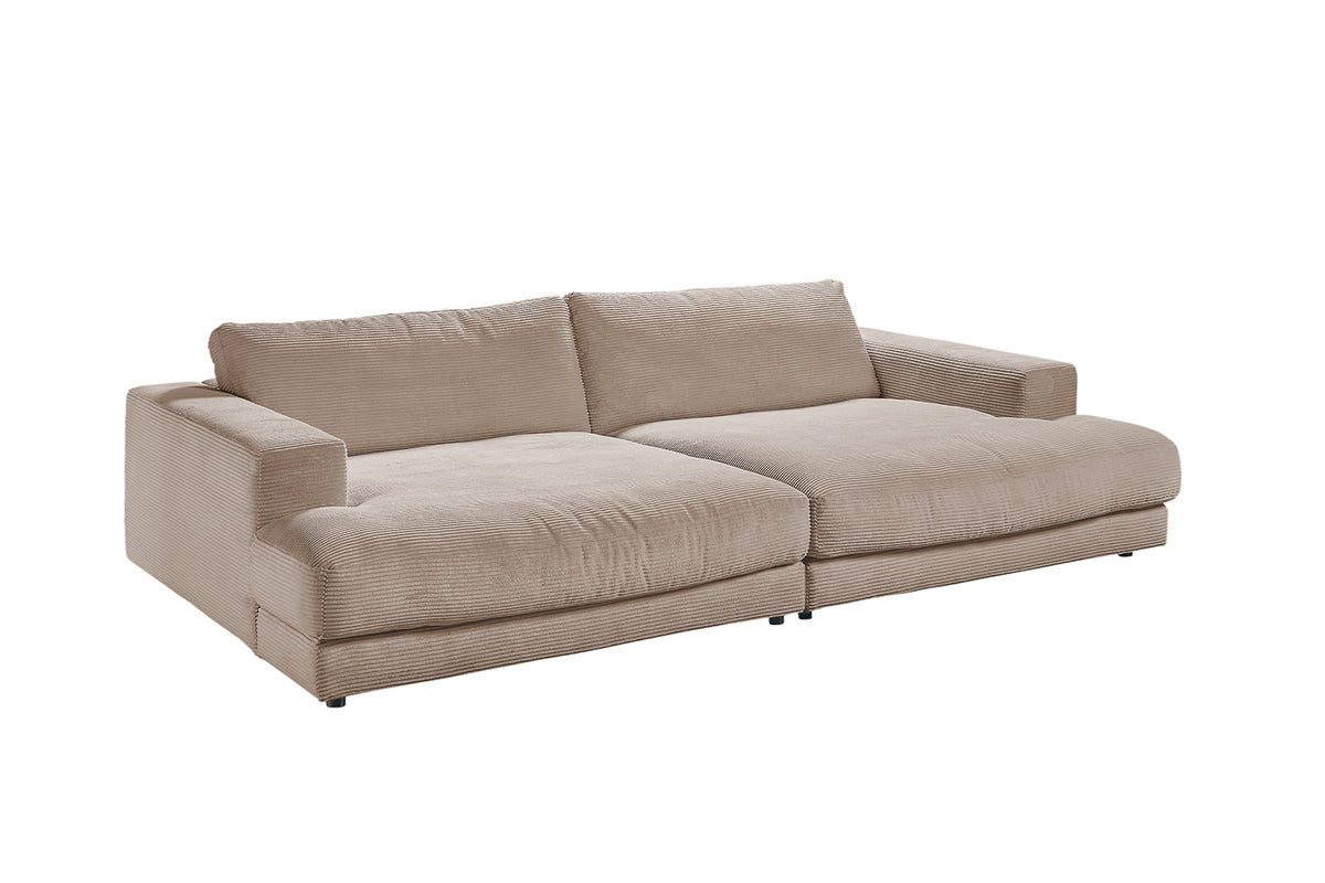 KAWOLA Big Sofa MADELINE Cord taupe