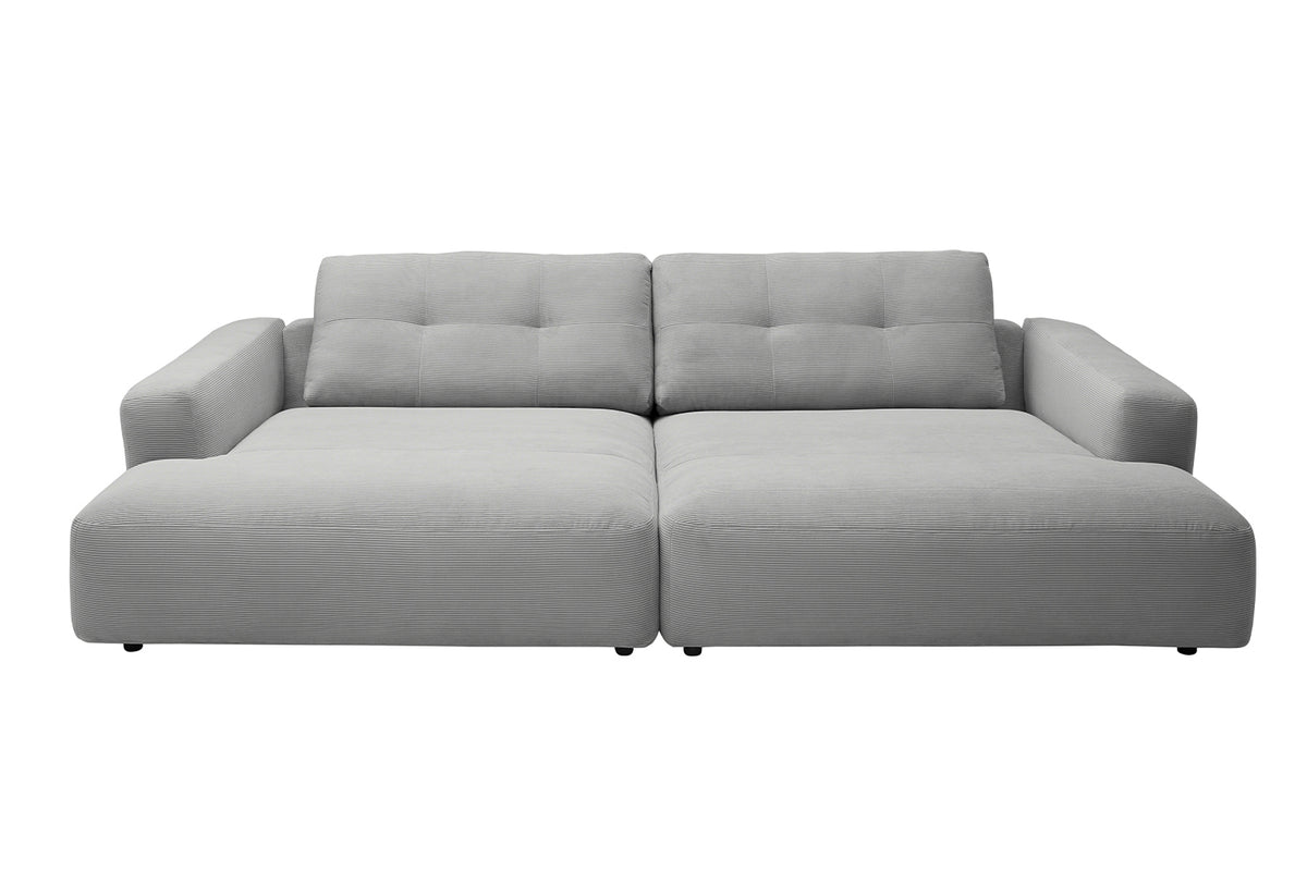 KAWOLA Big Sofa MIKA Feincord grau