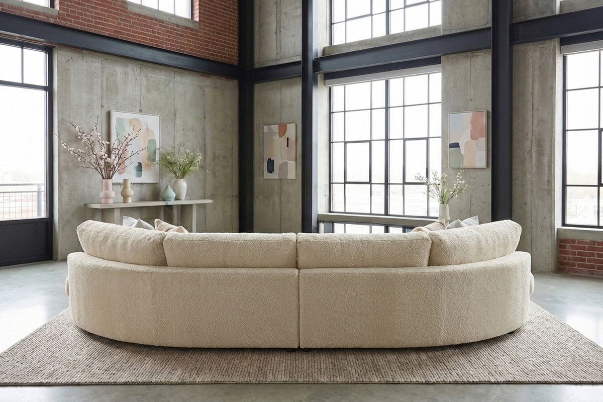 KAWOLA Big Sofa PADANA Stoff beige