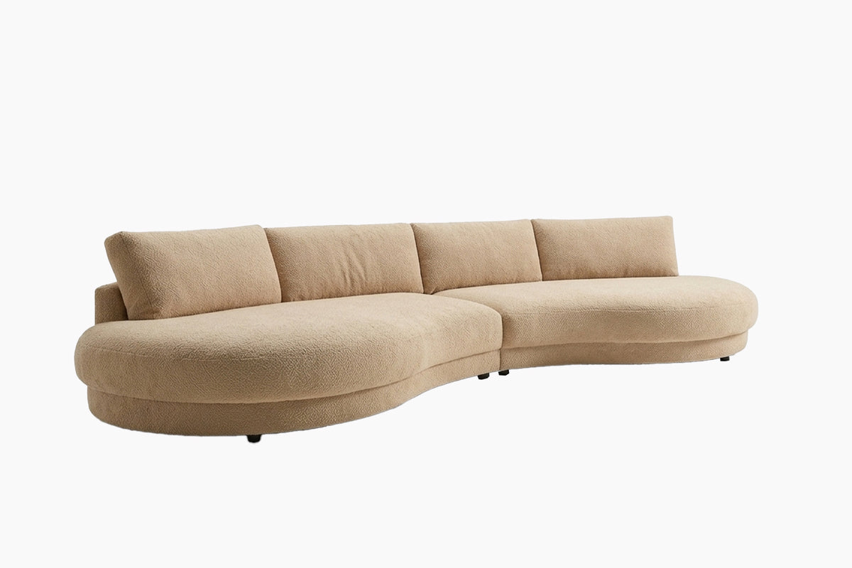 KAWOLA Big Sofa PADANA Stoff creme