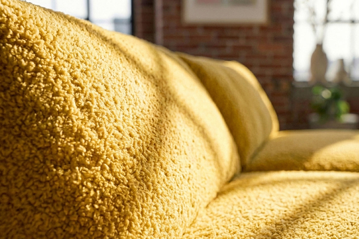 KAWOLA Big Sofa PADANA Stoff gelb