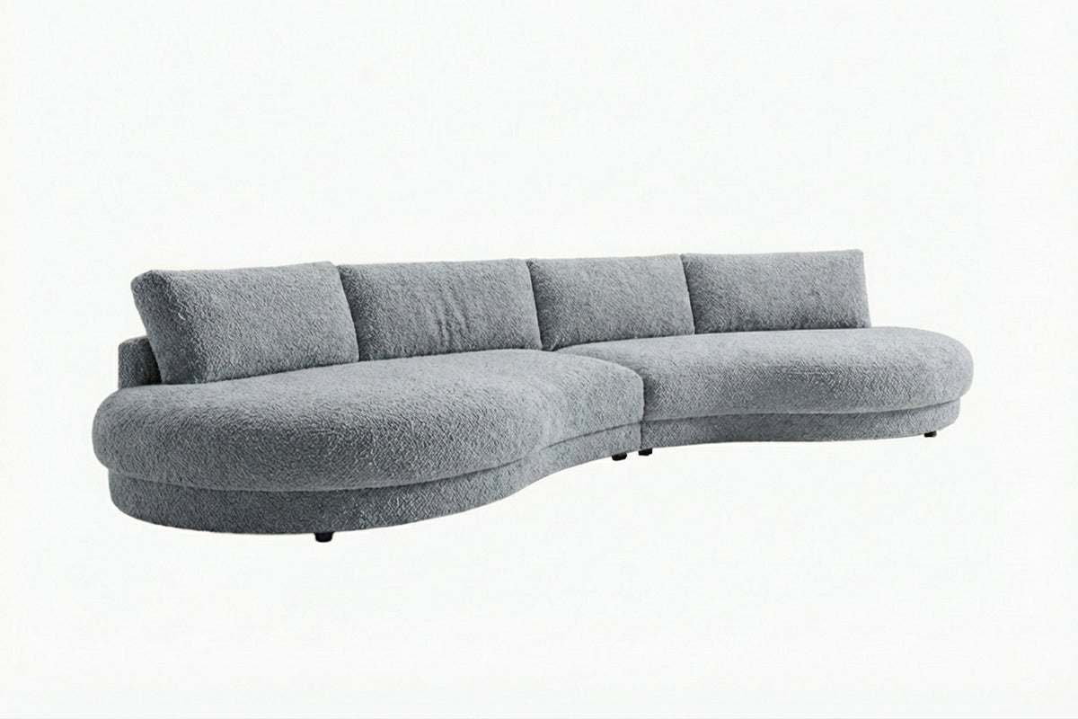 KAWOLA Big Sofa PADANA Stoff grau