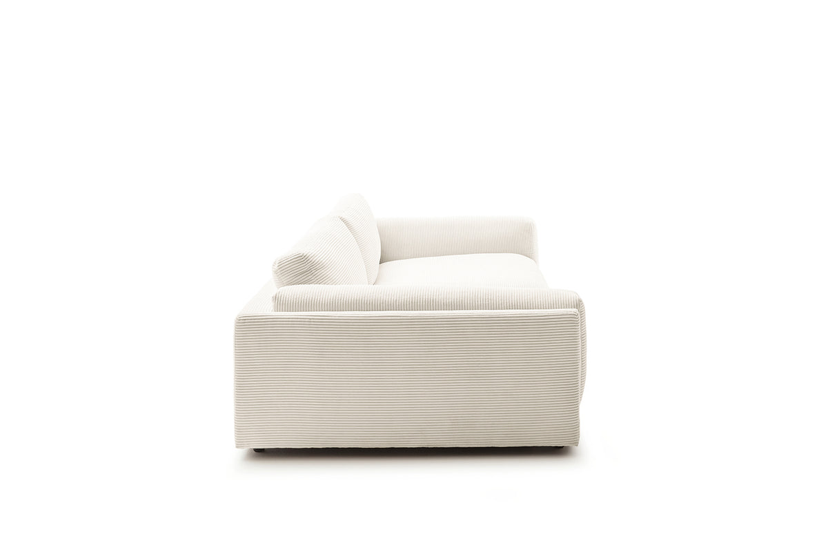 KAWOLA Big Sofa RAINA Cord cremeweiß