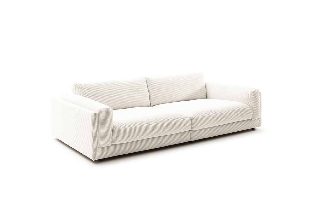 KAWOLA Big Sofa RAINA Cord cremeweiß