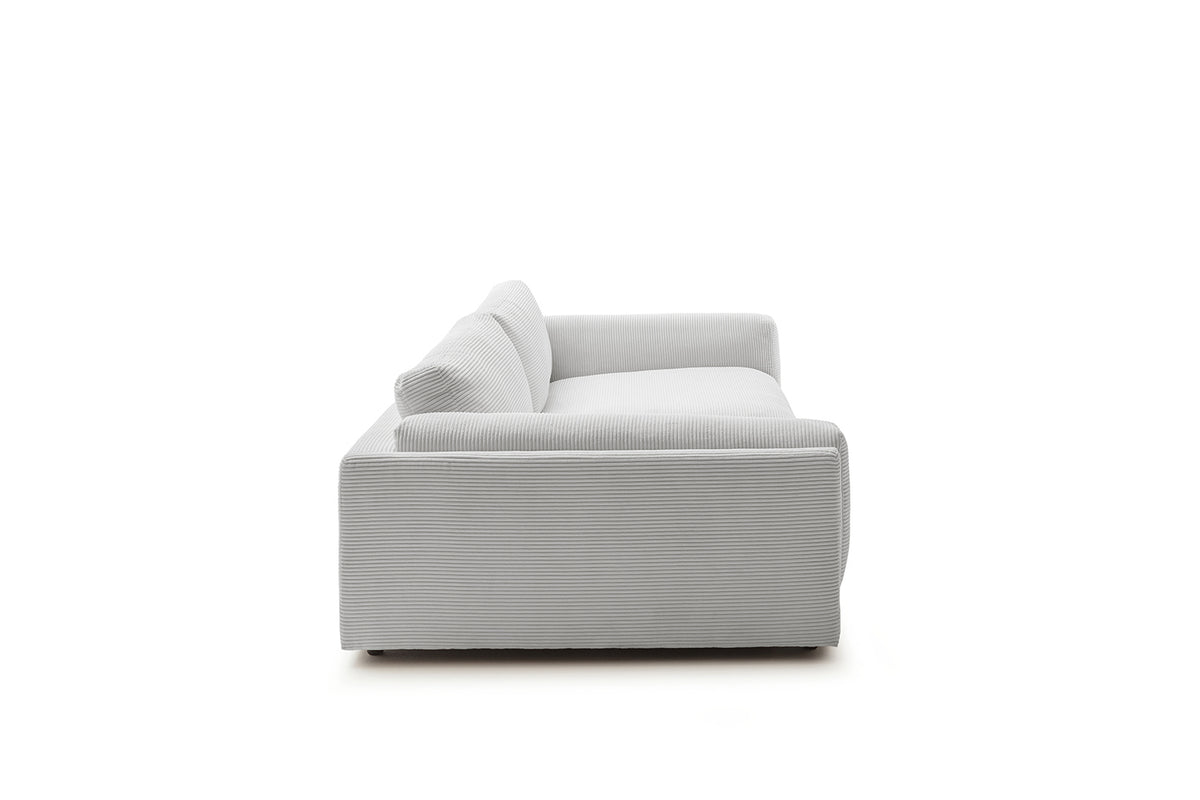 KAWOLA Big Sofa RAINA Cord hellgrau