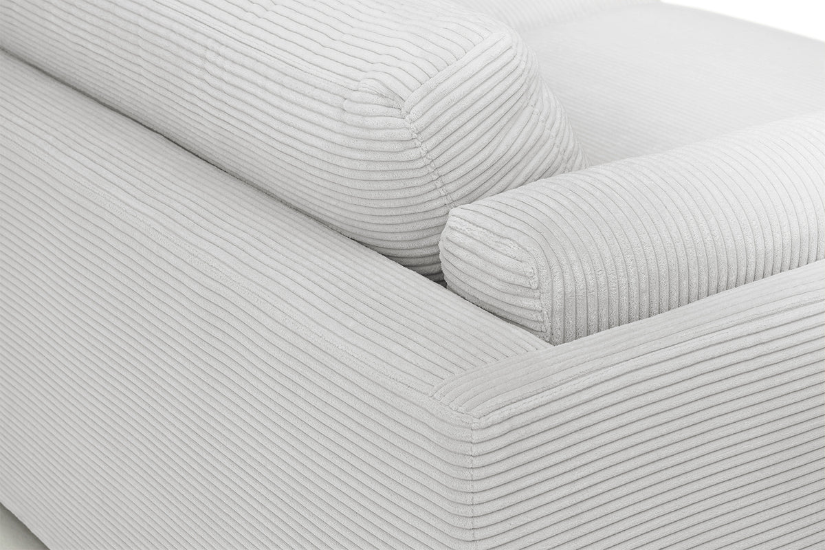 KAWOLA Big Sofa RAINA Cord hellgrau