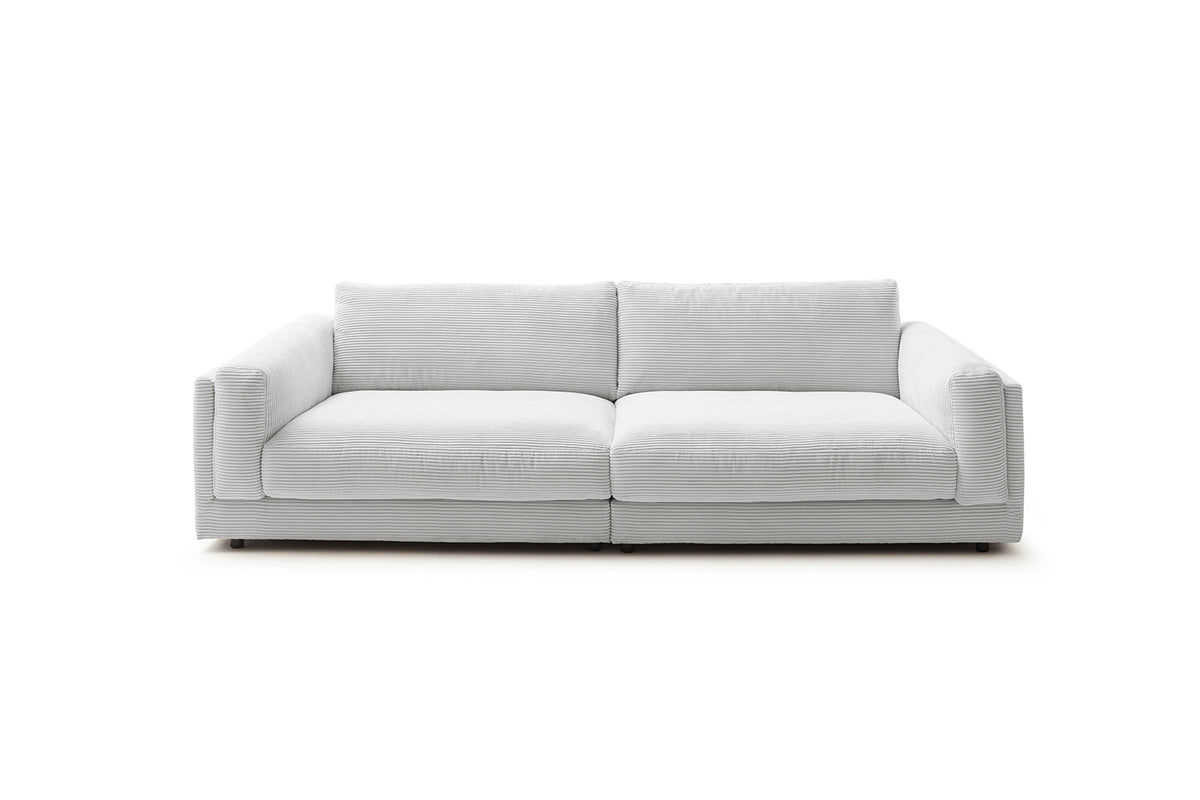 KAWOLA Big Sofa RAINA Cord hellgrau