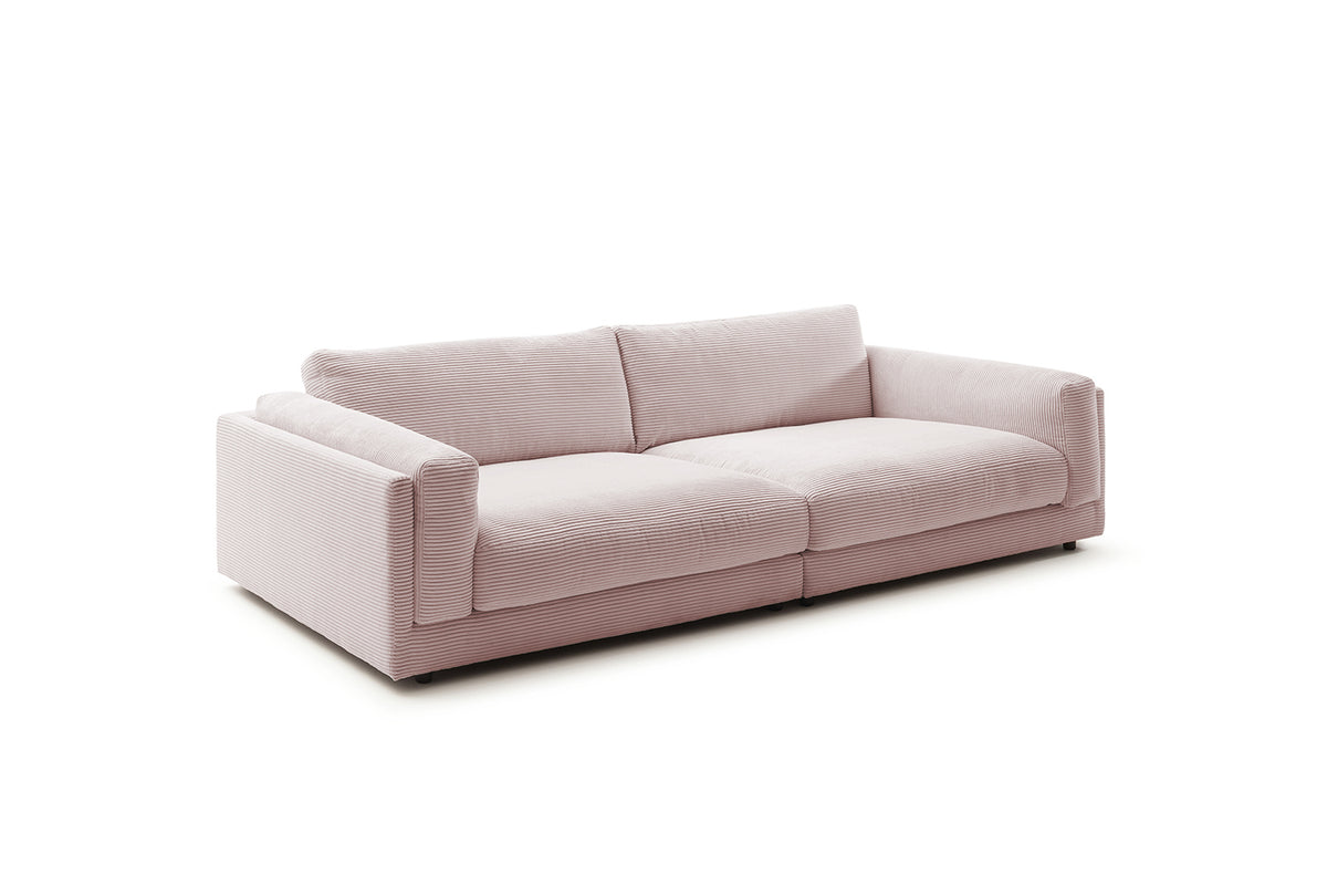 KAWOLA Big Sofa RAINA Cord rosa