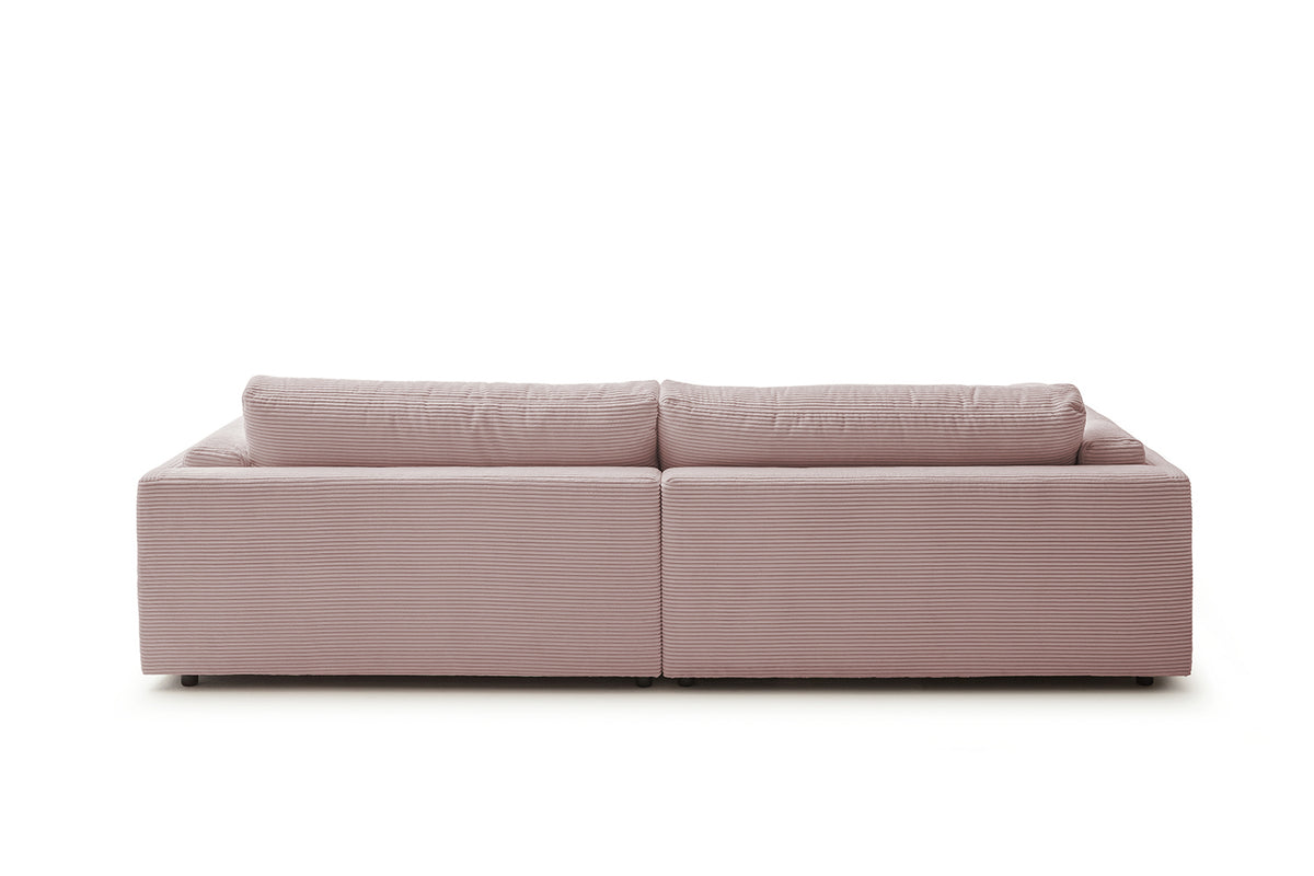 KAWOLA Big Sofa RAINA Cord rosa