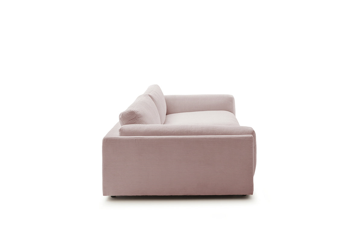 KAWOLA Big Sofa RAINA Cord rosa