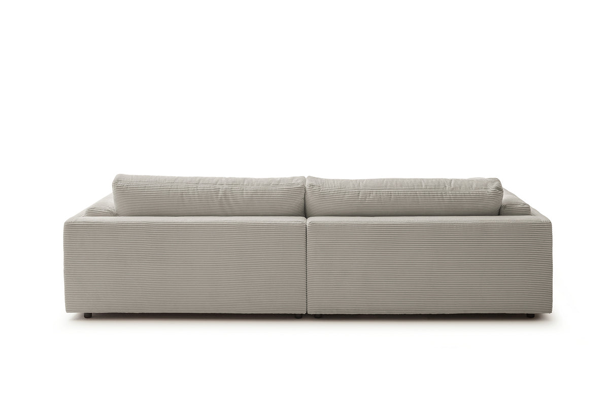 KAWOLA Big Sofa RAINA Cord steingrau