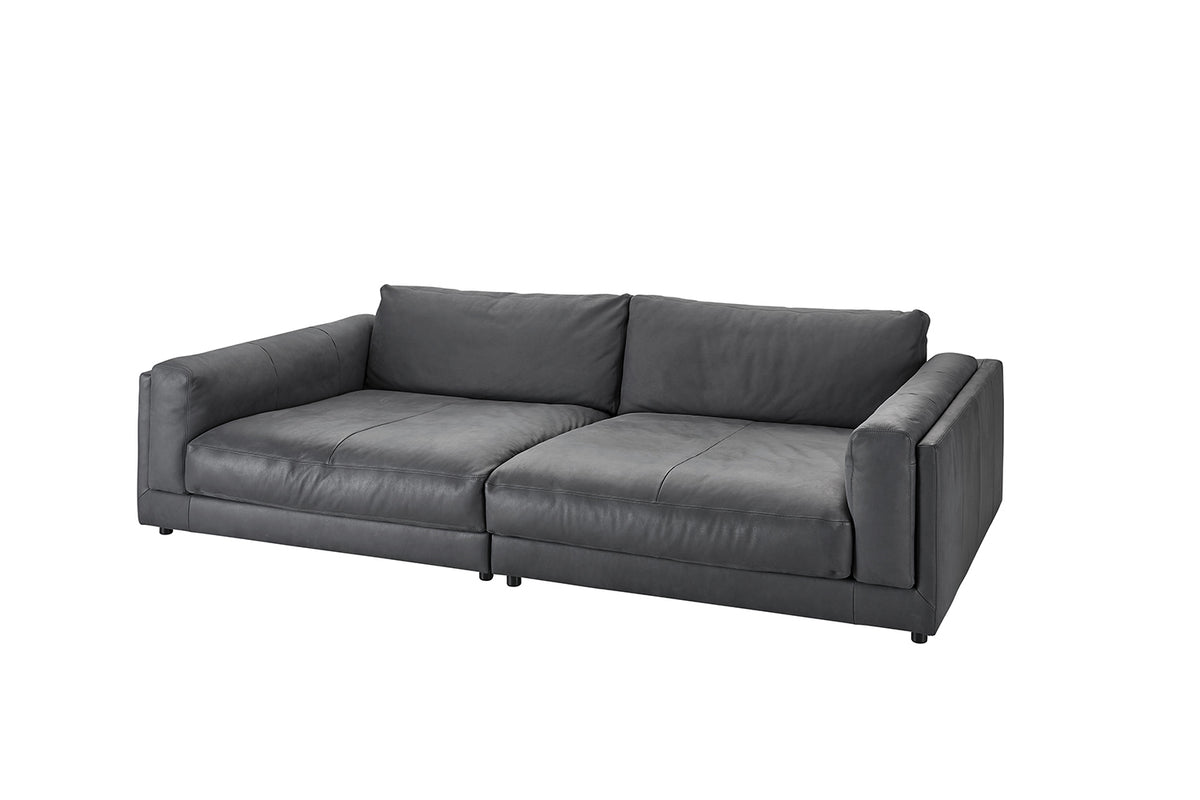 KAWOLA Big Sofa RAINA Leder anthrazit