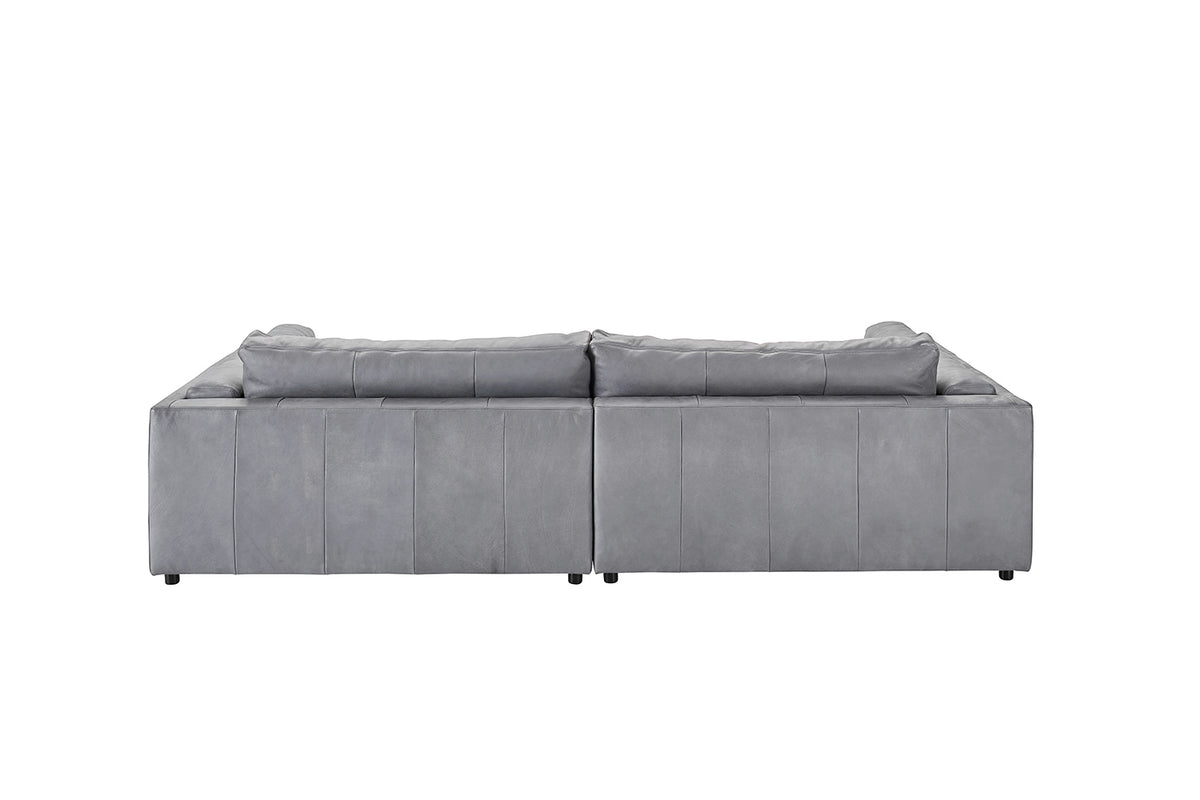 KAWOLA Big Sofa RAINA Leder grau