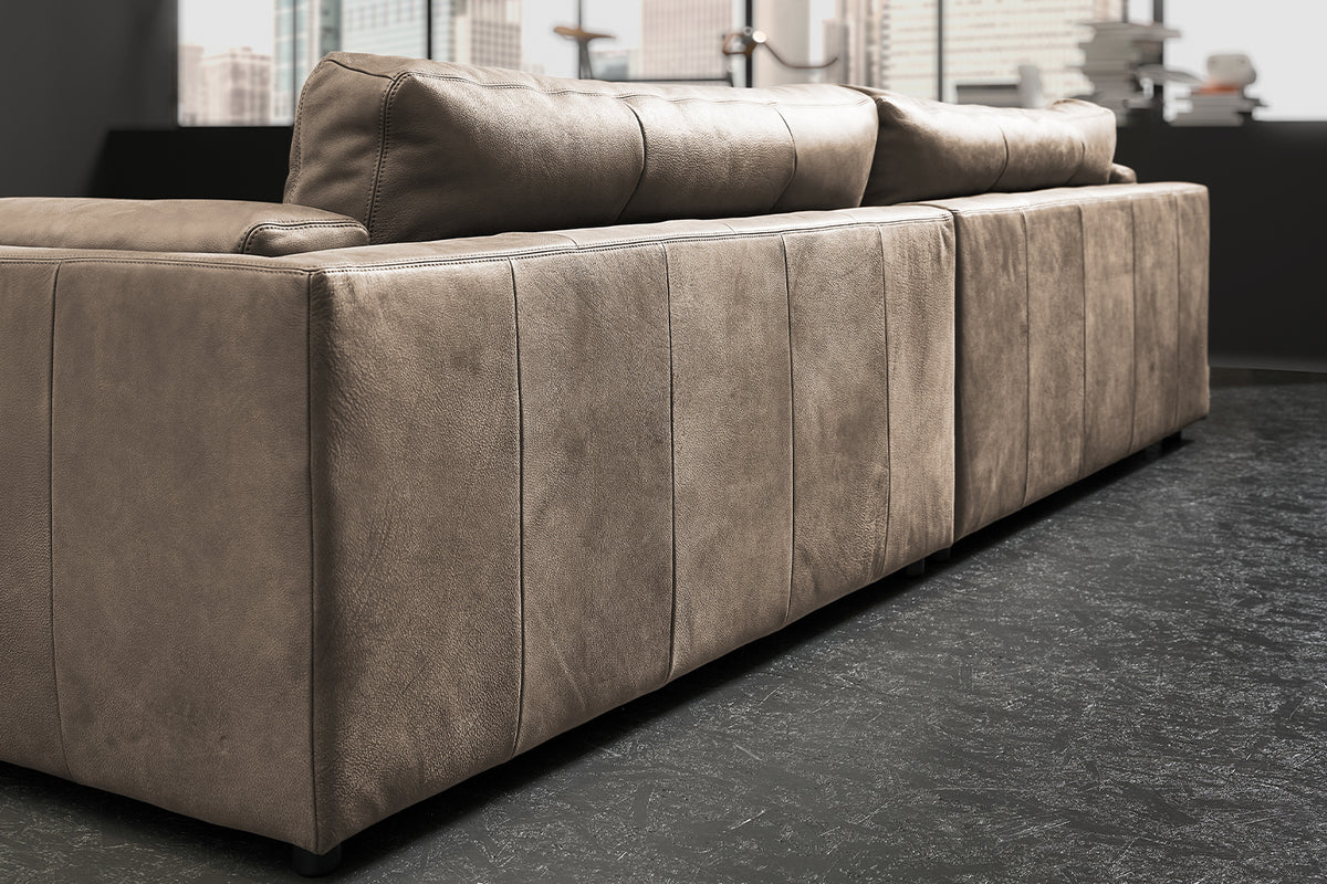KAWOLA Big Sofa RAINA Leder taupe