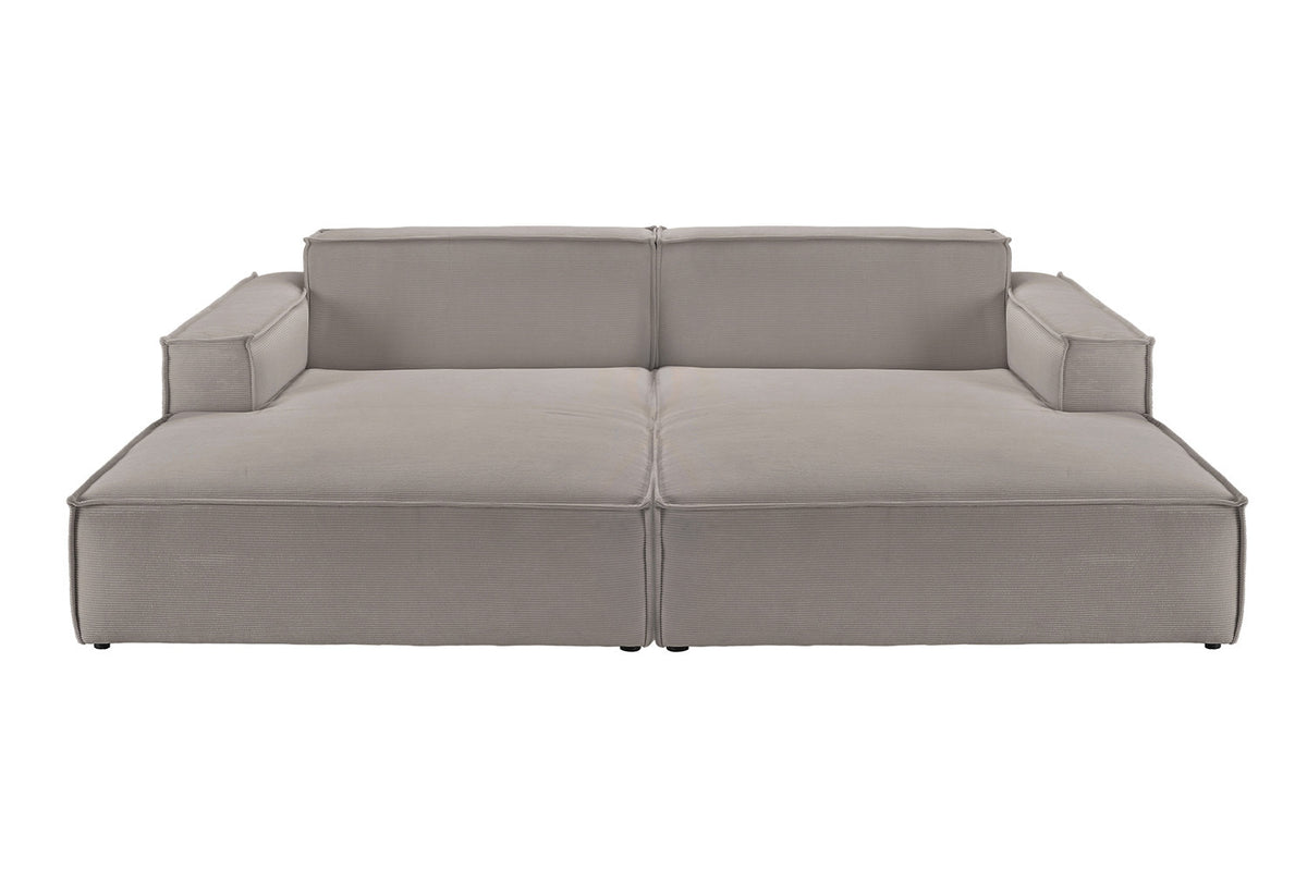 KAWOLA Big Sofa SAMU Feincord grau