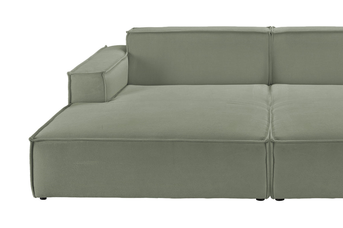 KAWOLA Big Sofa SAMU Feincord olivgrün