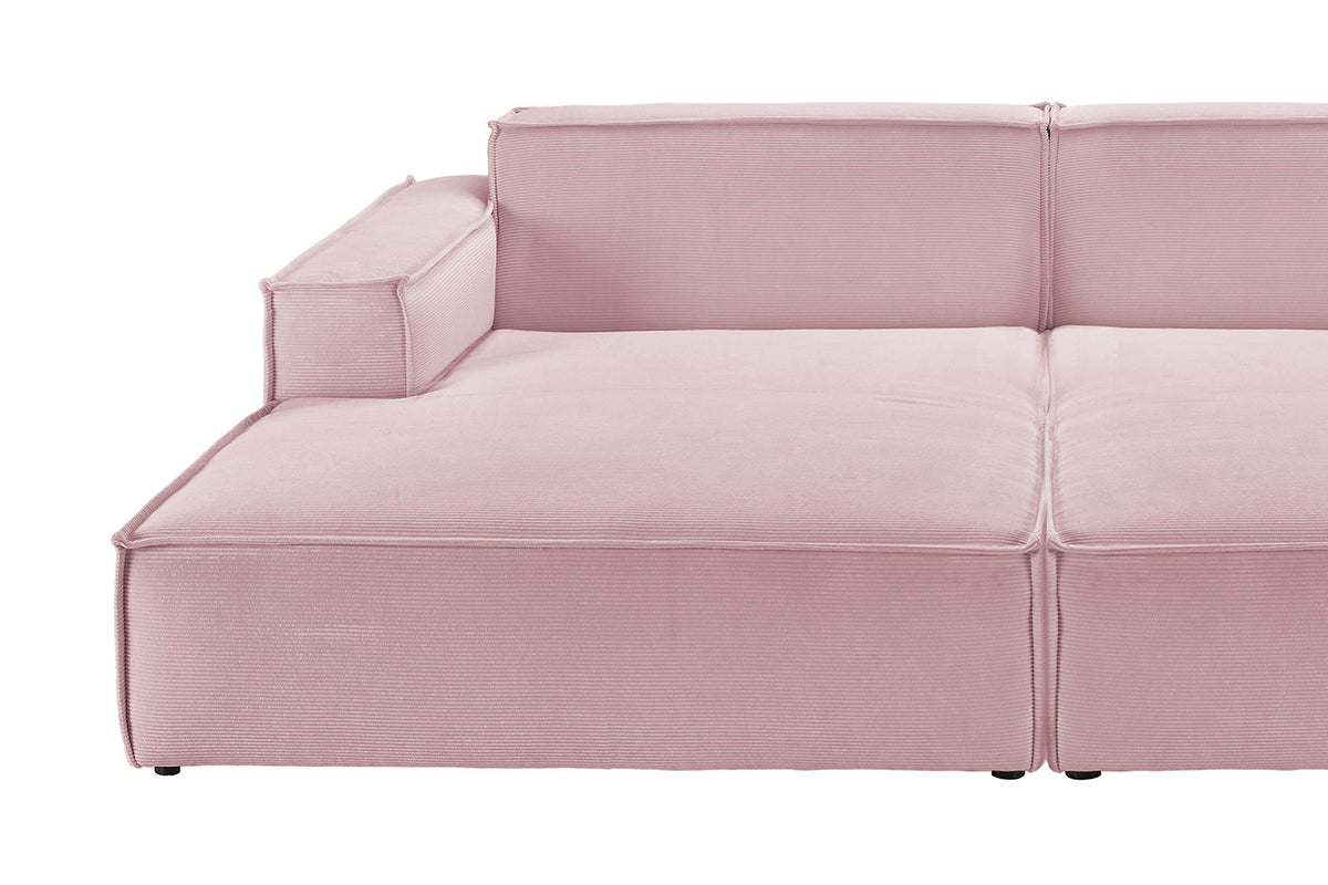 KAWOLA Big Sofa SAMU Feincord rosa