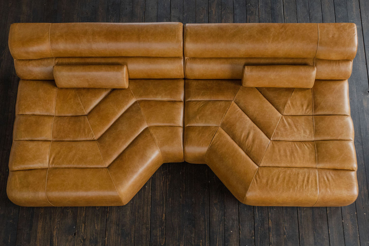 KAWOLA Big Sofa TARA Wohnlandschaft Leder cognac (B/H/T)
