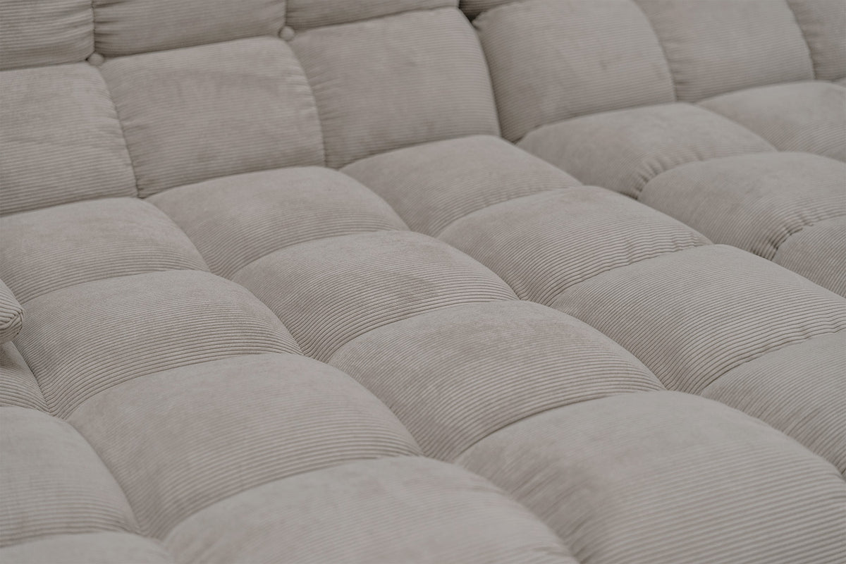 KAWOLA Big Sofa VIVIEN Feincord grau