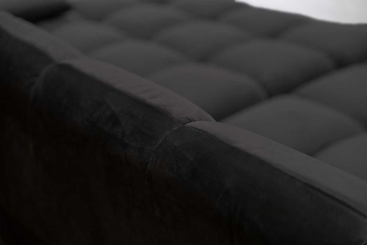 KAWOLA Big Sofa VIVIEN Velvet schwarz