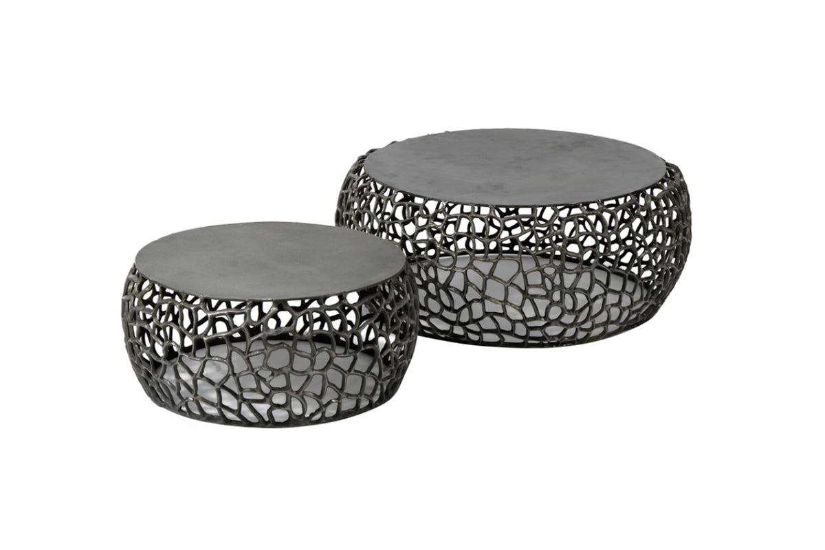 KAWOLA Couchtisch SONO Set 2-tlg. Metall schwarz