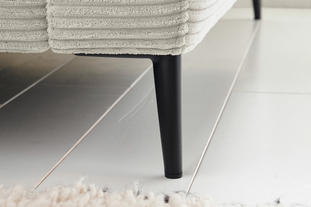 KAWOLA Ecksofa CARA Sofa Cord hellgrau