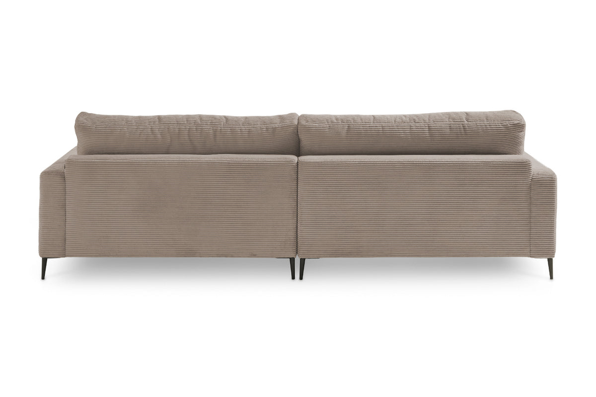 KAWOLA Ecksofa CARA Sofa Cord taupe