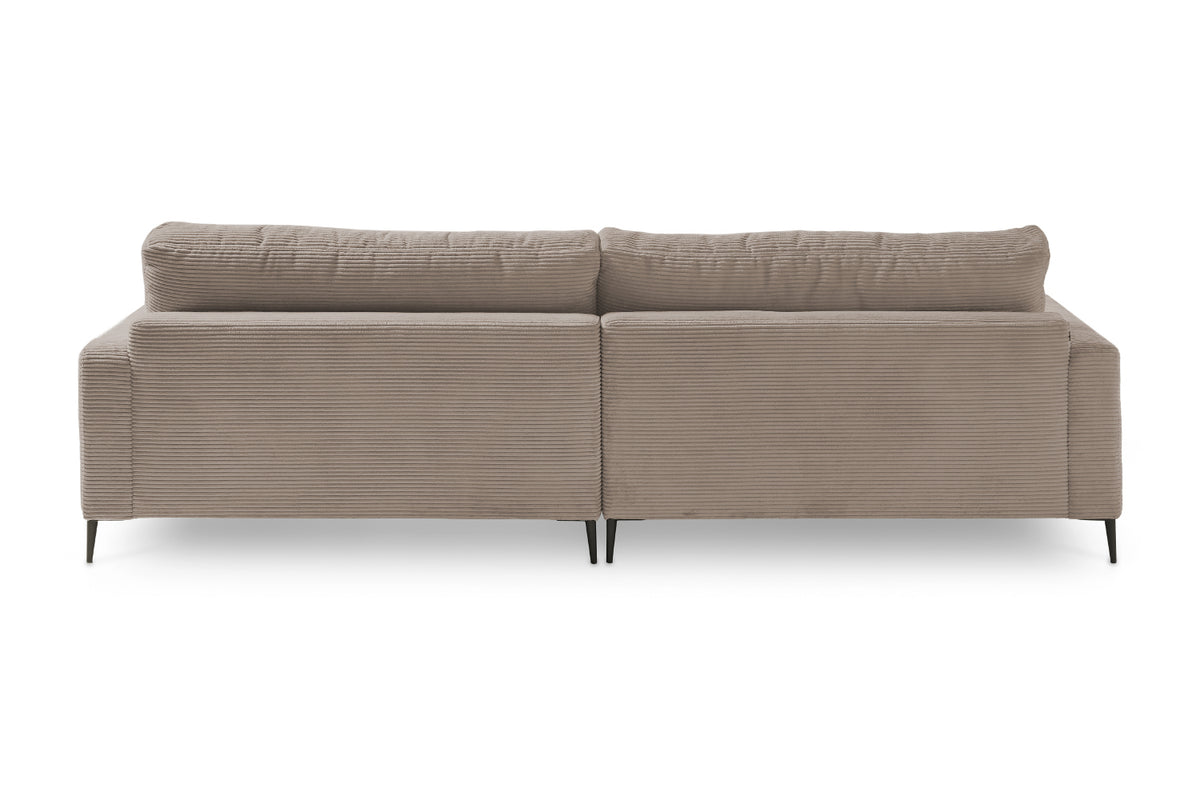 KAWOLA Ecksofa CARA Sofa Cord taupe