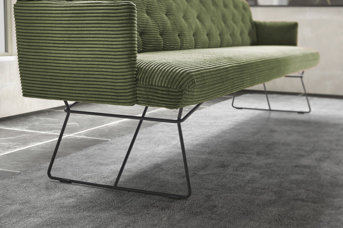 KAWOLA Esszimmerbank CHARME Cord olivgrün