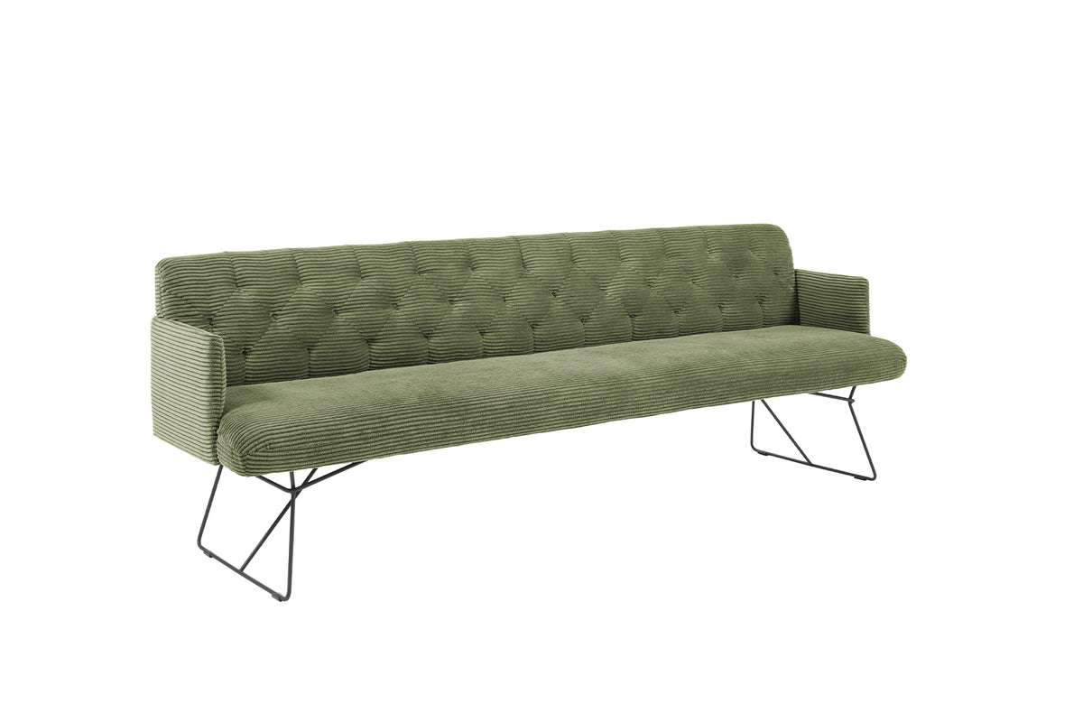 KAWOLA Esszimmerbank CHARME Cord olivgrün