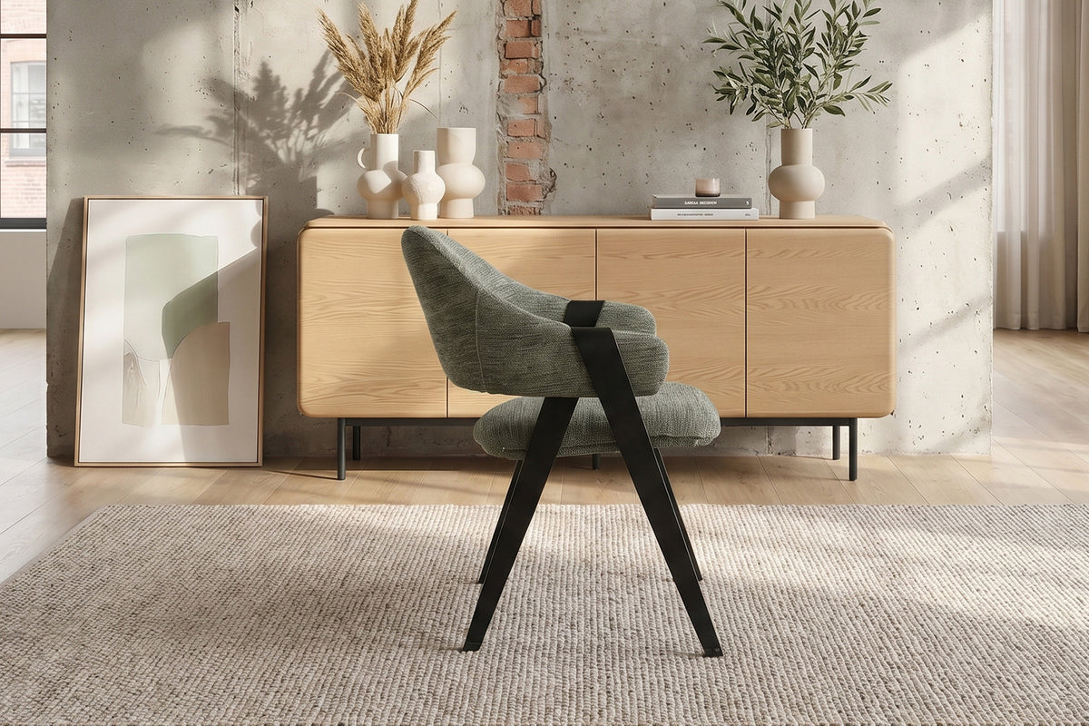 KAWOLA Esszimmerstuhl ARELLA Stoff grün