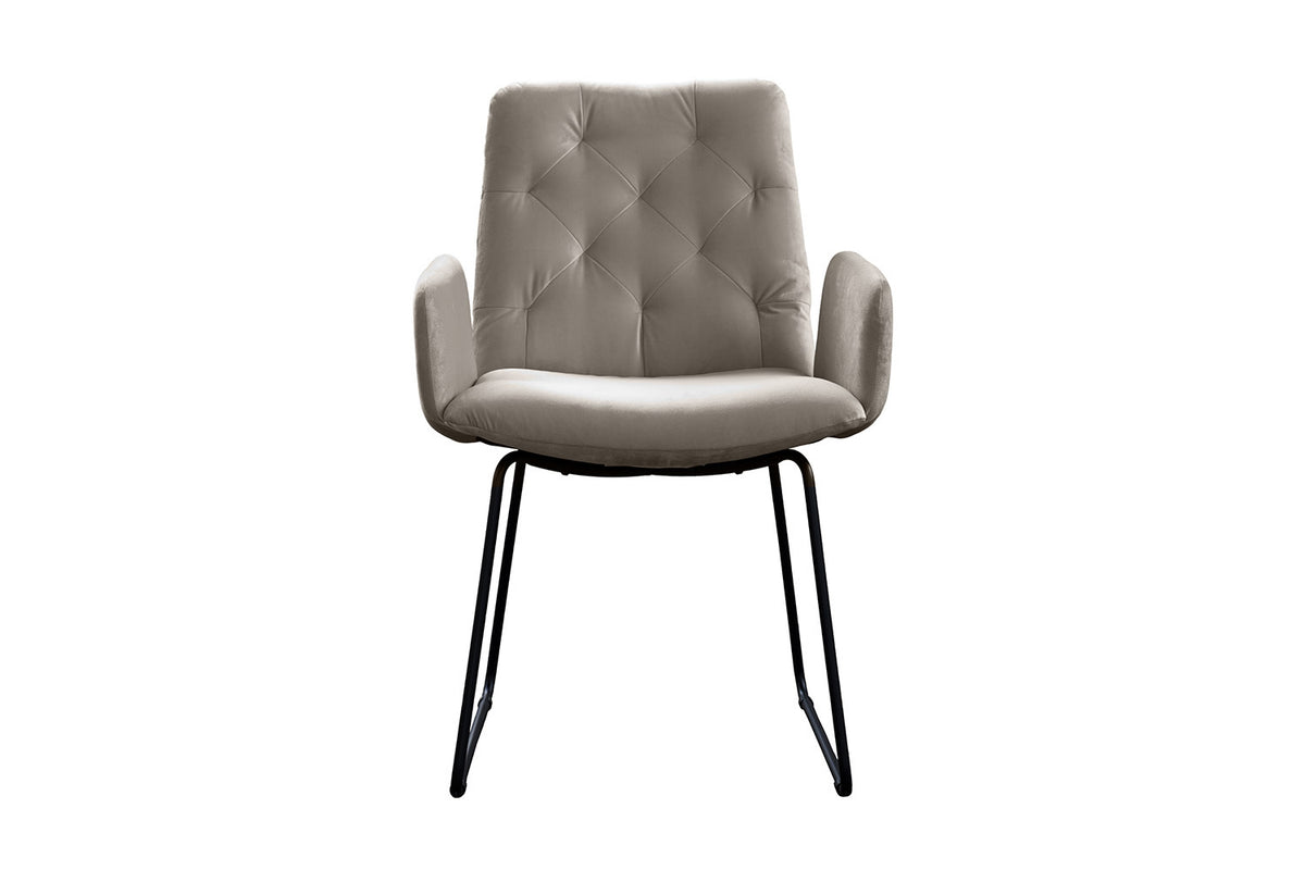 KAWOLA Esszimmerstuhl NEW CHARME Velvet sand