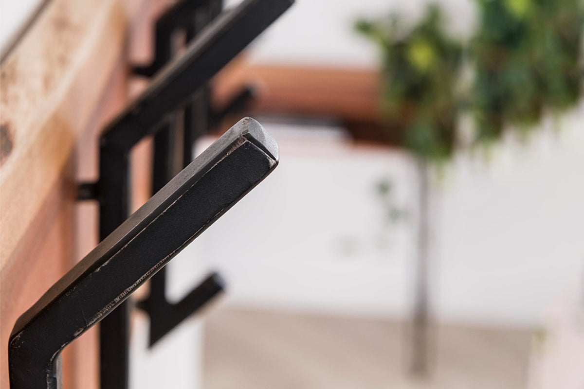 KAWOLA Garderobe NEREA Akazie Metall 12 Haken braun