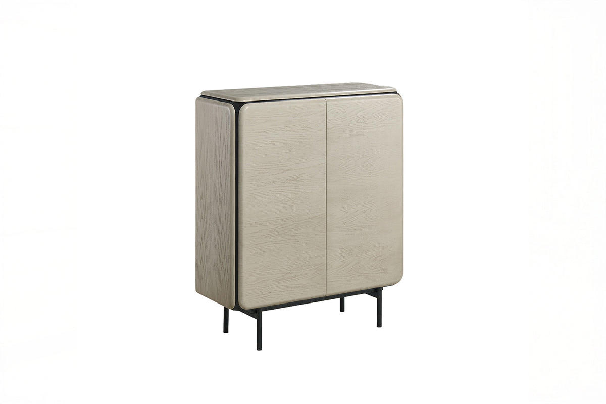 KAWOLA Highboard AVRIL 2 Türen Eiche grau