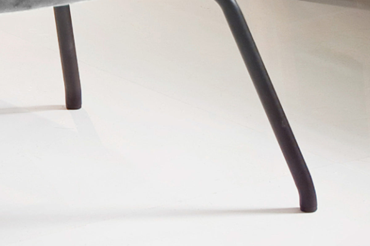 KAWOLA Hocker LOTTE Polsterhocker velvet silber