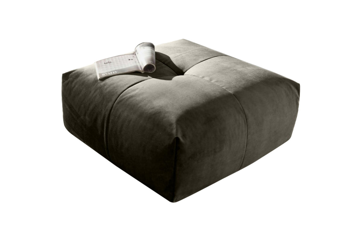 KAWOLA Hocker PALACE Polsterhocker velvet silver