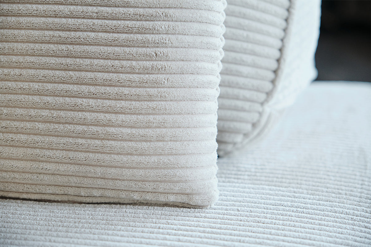 KAWOLA Hocker WIOLO SOFT Polsterhocker mit Rückenkissen Cord hellgrau