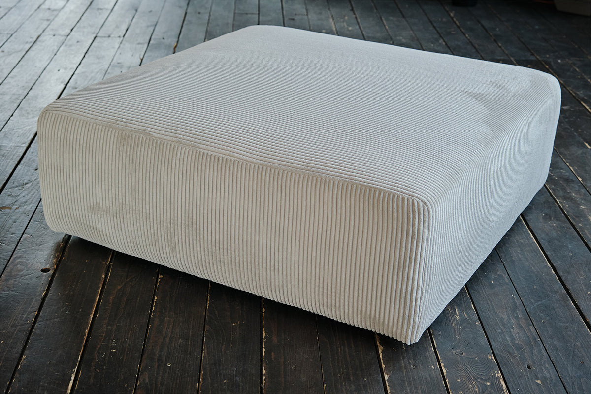 KAWOLA Hocker WIOLO SOFT Sitzelement für Modulsofa Cord hellgrau